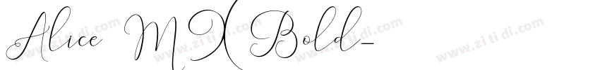 Alice0 MX Bold字体转换